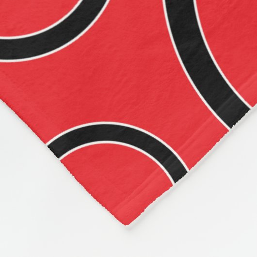 Minimalist Bubbles: Geometric Circle Pattern フリースブランケット (角)