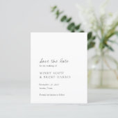 Minimalist Budget Wedding Save the Date (スタンド正面)
