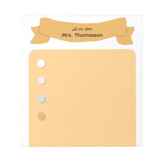 Minimalist Bullet Point Teacher Notepad ノートパッド (正面)