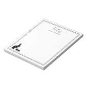 Minimalist Bunny And Eggs In Black Modern Easter ノートパッド (回転)