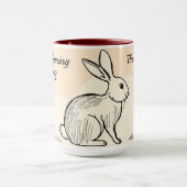 Minimalist Bunny Personalized Coffee マグカップ (中央)
