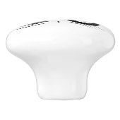 Minimalist Bunny Rabbit With Glasses Ceramic Knob セラミックノブ (側面)