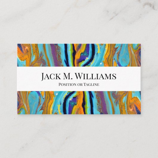 Minimalist Business Card - 大理石模様 | DP7 名刺 (正面)