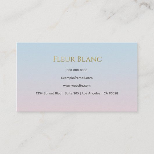 Minimalist Business Card – Classy and Ch 名刺 (裏面)