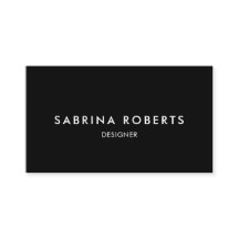 Minimalist Business Card Elegant Black and White 