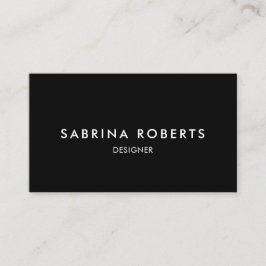 Minimalist Business Card Elegant Black and White  名刺