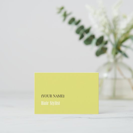 Minimalist Business Card for Hair Stylist 名刺 (スタンド正面)