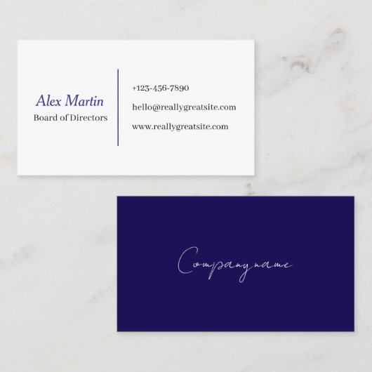 Minimalist Business Card for Professionals 名刺 (正面/裏面)