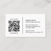Minimalist Business Card | QR code 名刺 (裏面)
