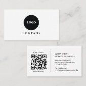 Minimalist Business Card | QR code 名刺 (正面/裏面)