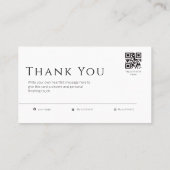 Minimalist Business Card, QR Code Insert Card 名刺 (裏面)