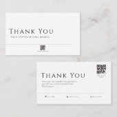  Minimalist Business Card, QR Code Insert Card 名刺 (正面/裏面)