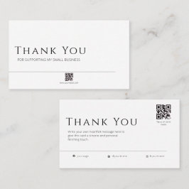  Minimalist Business Card, QR Code Insert Card 名刺