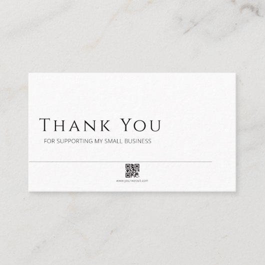  Minimalist Business Card, QR Code Insert Card 名刺 (正面)