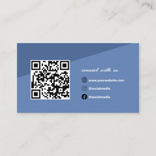 Minimalist Business Card QR Code Social Medias 名刺 (裏面)