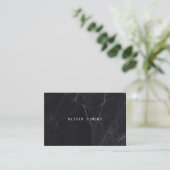 Minimalist Business Card with black marble texture 名刺 (スタンド正面)