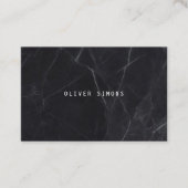 Minimalist Business Card with black marble texture 名刺 (正面)