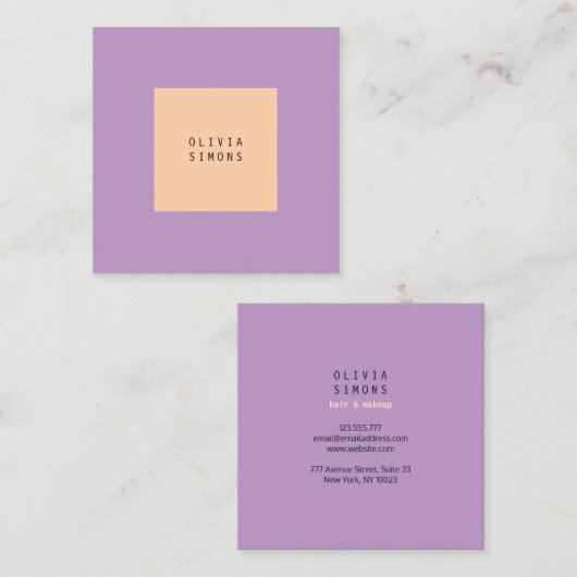 Minimalist Business Cards スクエア名刺 (正面/裏面)