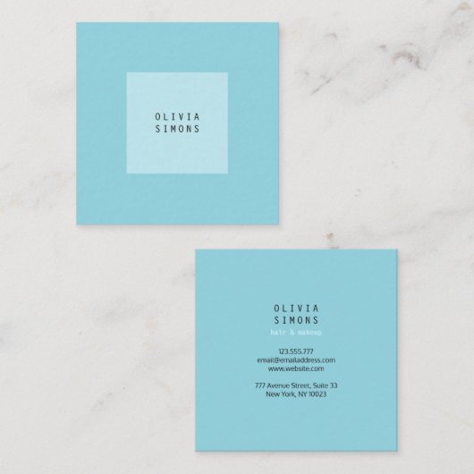 Minimalist Business Cards スクエア名刺 (正面/裏面)