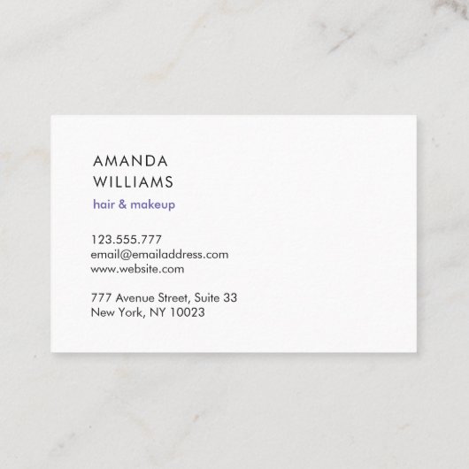 Minimalist Business Cards 名刺 (裏面)