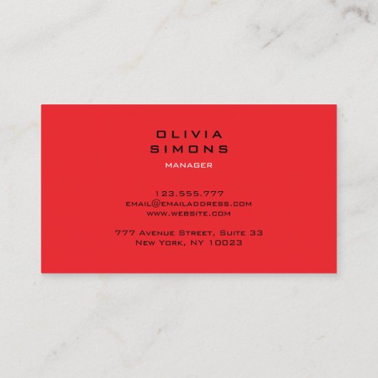 Minimalist Business Cards 名刺 (裏面)