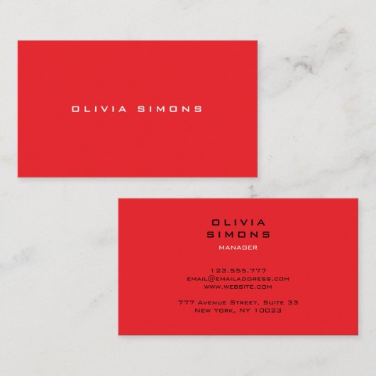 Minimalist Business Cards 名刺 (正面/裏面)