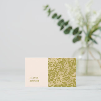 Minimalist Business Cards in boho floral style. 名刺