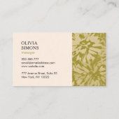 Minimalist Business Cards in boho floral style. 名刺 (裏面)