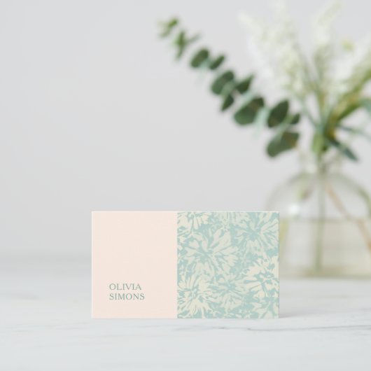 Minimalist Business Cards in boho floral style. 名刺 (スタンド正面)