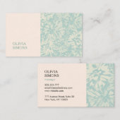 Minimalist Business Cards in boho floral style. 名刺 (正面/裏面)