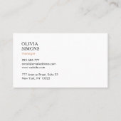 Minimalist Business Cards in boho style. 名刺 (裏面)