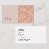 Minimalist Business Cards in boho style. 名刺 (正面/裏面)