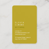 Minimalist Business Cards in trendy Color 名刺 (裏面)