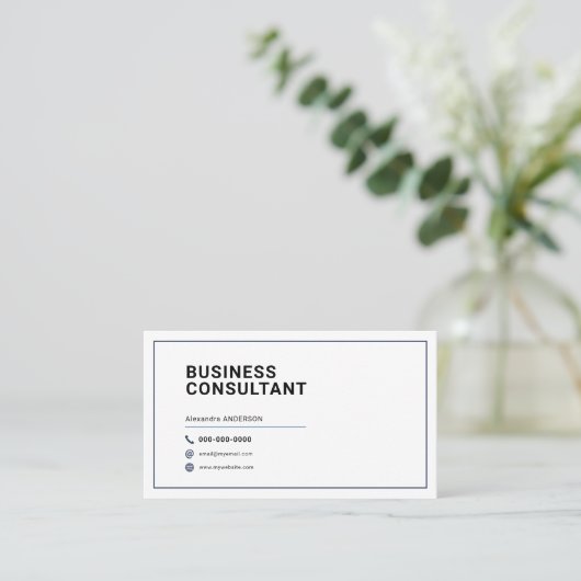 Minimalist Business Consultant 名刺 (スタンド正面)