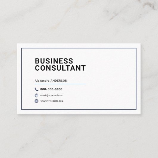 Minimalist Business Consultant 名刺 (正面)