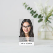 Minimalist Business Consultant QR Code Photo  名刺 (スタンド正面)