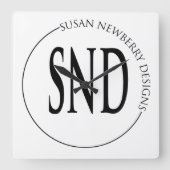 Minimalist Business Corporate Gift and Decor スクエア壁時計 (正面)