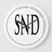 Minimalist Business Corporate Gift and Decor ラージ壁時計 (正面)