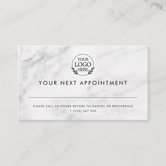 Minimalist Business Design with Custom Logo – Pro 予約カード (正面)