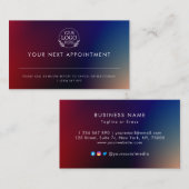 Minimalist Business Design with Custom Logo – Pro 予約カード (正面/裏面)