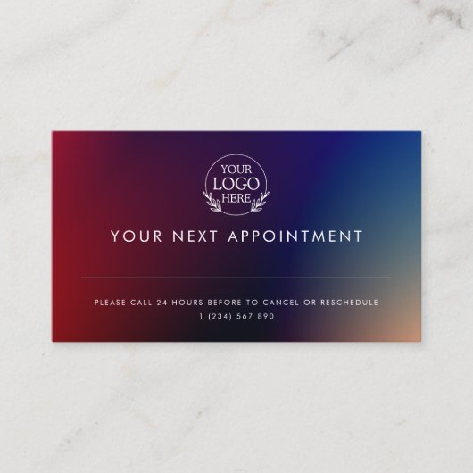 Minimalist Business Design with Custom Logo – Pro 予約カード (正面)