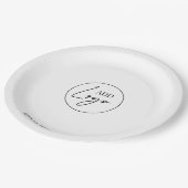 Minimalist Business Event Logo Branded ペーパープレート (アングル)
