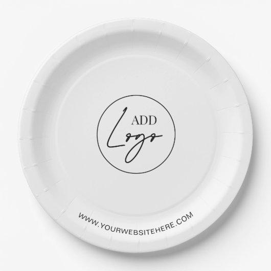 Minimalist Business Event Logo Branded ペーパープレート (正面)
