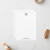 Minimalist Business Logo Company Contact Vertical ノートカード (正面/裏面インサイチュ)