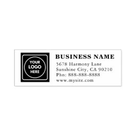 Minimalist Business Logo Custom Return Address セルフインキングスタンプ