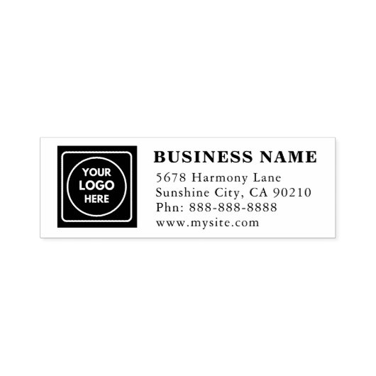 Minimalist Business Logo Custom Return Address  セルフインキングスタンプ (デザイン)