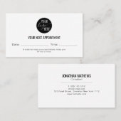 Minimalist Business Logo Next Appointment Cards 予約カード (正面/裏面)