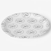 Minimalist Business Logo Pattern Personalized ペーパープレート (アングル)