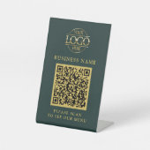 Minimalist Business Logo QR Code Menu Contactless 台座サイン (正面)