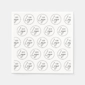 Minimalist Business Logo Step Repeat Pattern スタンダードカクテルナプキン (正面)